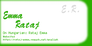 emma rataj business card